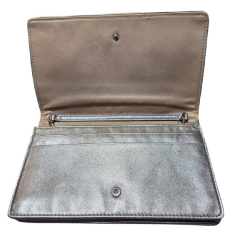 Coach Optic Lurex Clutch Cream & Gold Crossbody Clutch Y2K - Picture 7 of 8